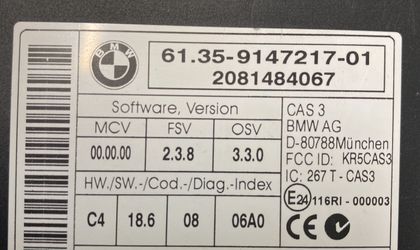 BMW X6 E71 X5 E70 E90 E84 Блок управления Cas 3